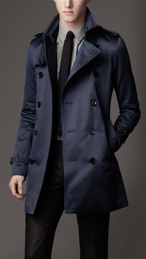 burberry trench coat men's navy